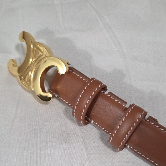 Celine Triomphe Belt Brown Leather 90cm - Picture 5 of 16